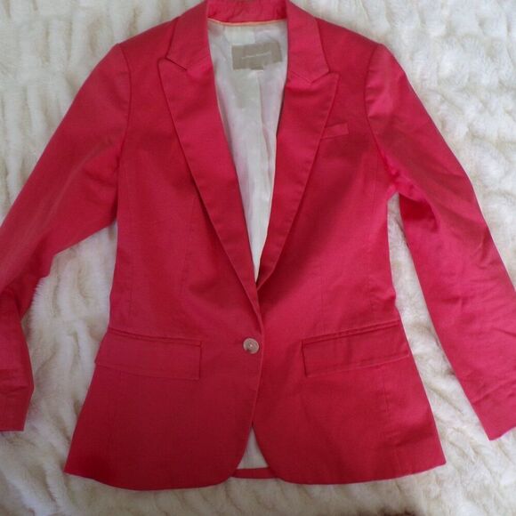 Banana Republic pink Preppy cotton  blazer 0 - Picture 3 of 12